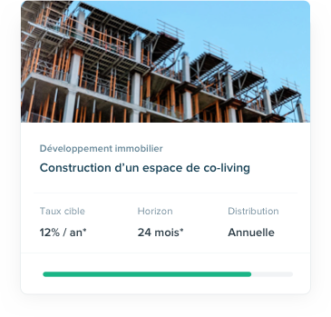 Financement d'une opération de crowdfunding immobilier
